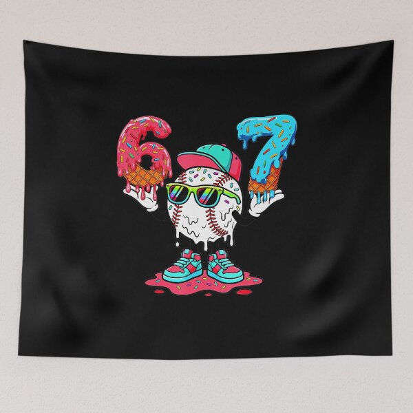 Item preview, 67 Baseball Ice Cream Drip Number Fun Sports Design designed and sold by gladysenglish.