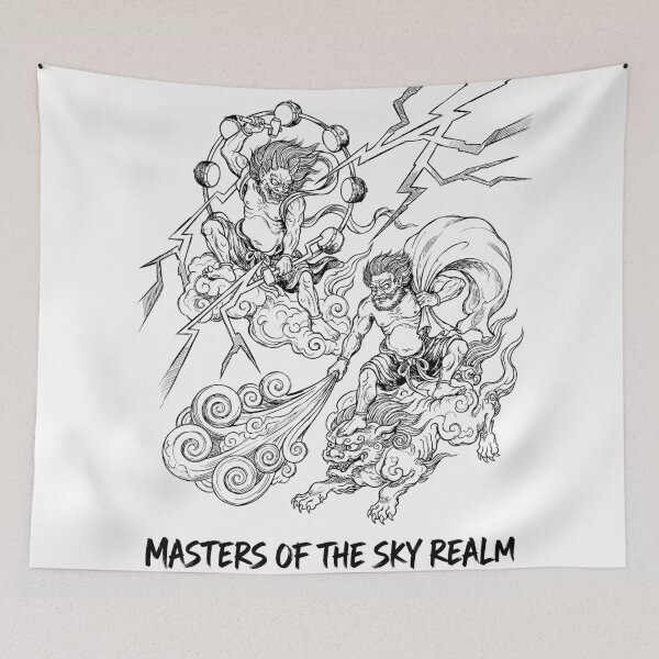 Item preview, The Tempest Duo Raijin and Fujin - Japanese Mythology Gods designed and sold by bapupa.