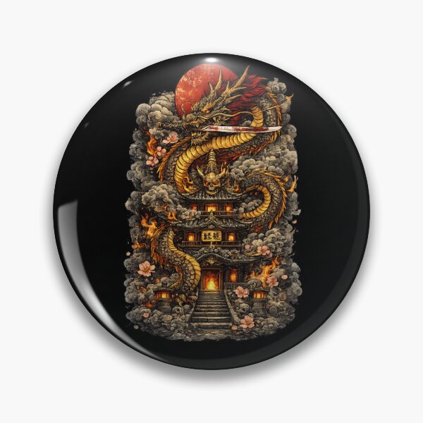 Item preview, Mystic Dragon Lantern and Blossoms designed and sold by WildBoysShop.