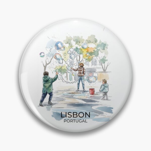 Item preview, Lisbon Portugal – Joyful Street Scene - with text designed and sold by clausbjoern.