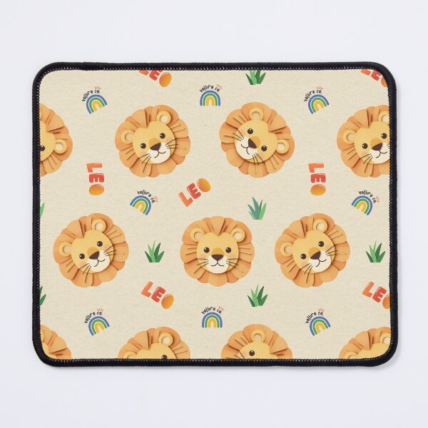 Item preview, Leo Lion Papercut Pattern – Cute Safari Nursery Illustration designed and sold by VolbroCo..