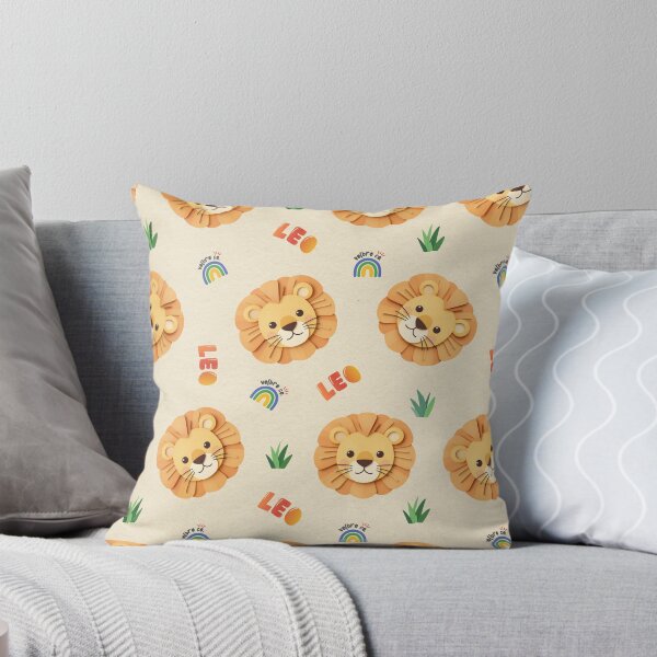 Item preview, Leo Lion Papercut Pattern – Cute Safari Nursery Illustration designed and sold by VolbroCo..