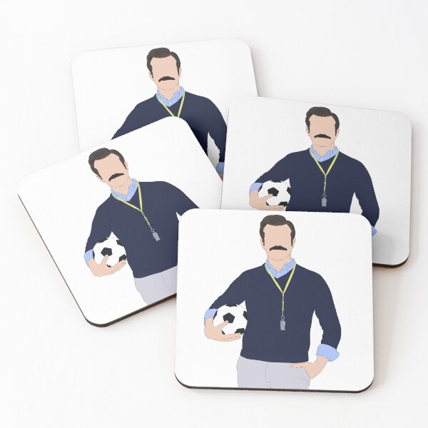 Artikelvorschau, Ted Lasso inspiriertes Charakterporträt entworfen und verkauft von Still Silhouette.