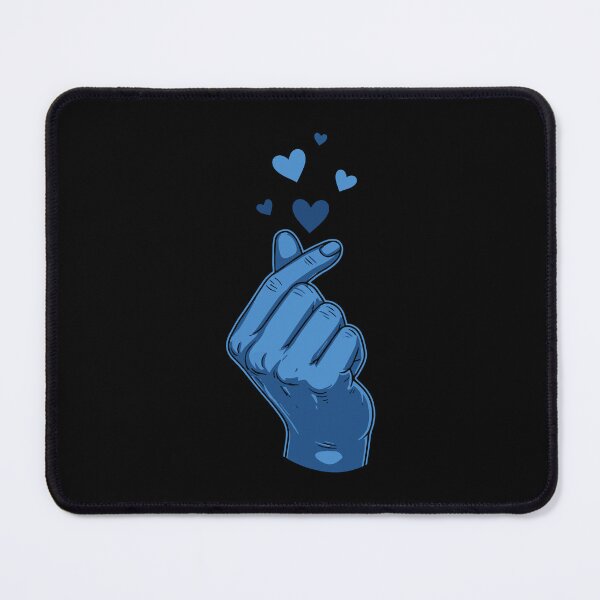 Item preview, Kpop Korean Music Blue Finger Heart Love designed and sold by LuminOrb.