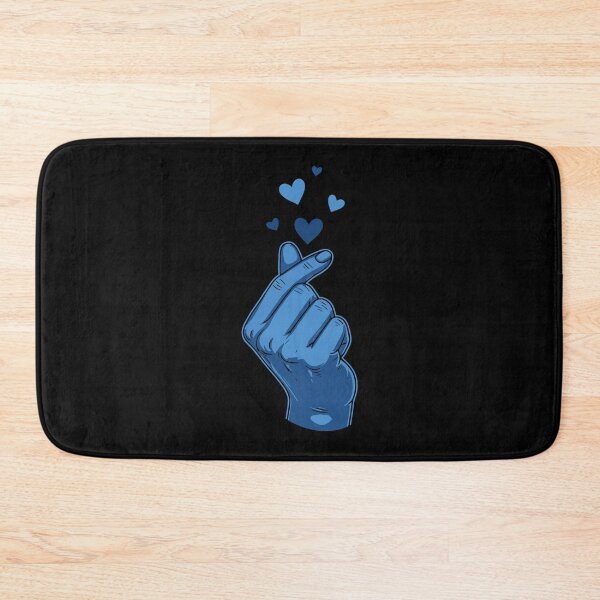 Item preview, Kpop Korean Music Blue Finger Heart Love designed and sold by LuminOrb.