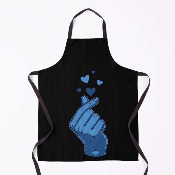 Item preview, Kpop Korean Music Blue Finger Heart Love designed and sold by LuminOrb.