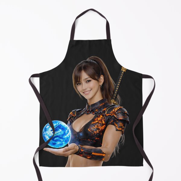 Item preview, Cyber Dragon Samurai Girl – Blue Dragon Crystal Warrior designed and sold by Dragon-Samurai.