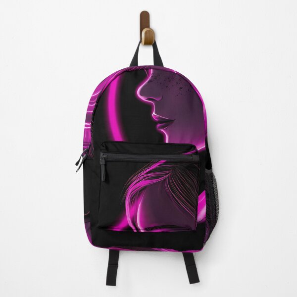 Item preview, Violet Neon Headphones – Retro Glow Profile Portrait designed and sold by NeonHorizon Studio.