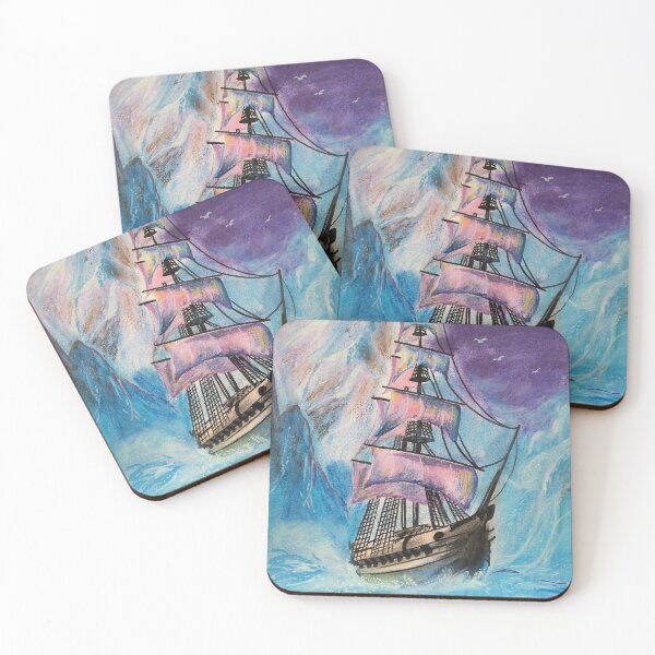 Item preview, A vintage sailing ship cutting through a misty designed and sold by PratikJoshi.
