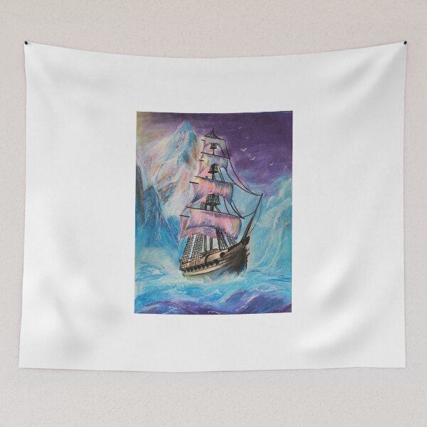 Item preview, A vintage sailing ship cutting through a misty designed and sold by PratikJoshi.