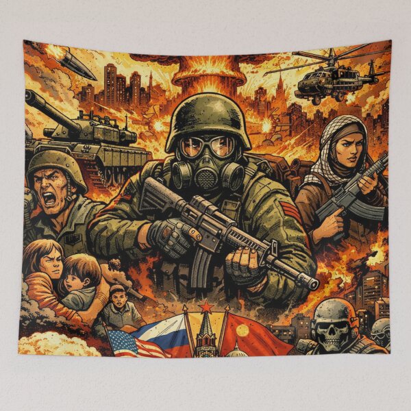 Item preview, World War III – Apocalyptic Illustration designed and sold by Arte Cartoon From TagTeam Group.