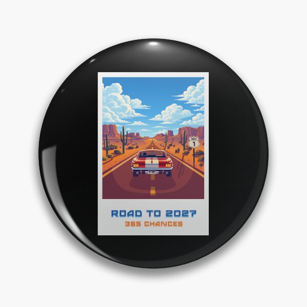 Item preview, Road to 2027 - Retro Nevada desert Road Trip vintage photo designed and sold by ProjetF.