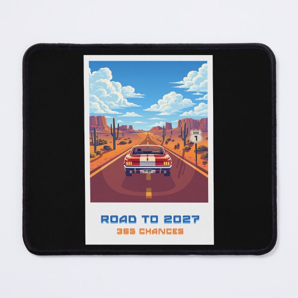 Item preview, Road to 2027 - Retro Nevada desert Road Trip vintage photo designed and sold by ProjetF.