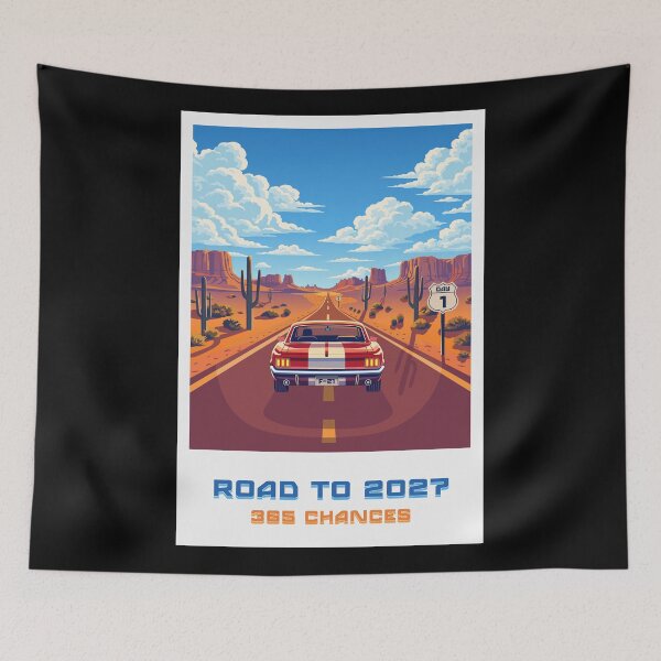 Item preview, Road to 2027 - Retro Nevada desert Road Trip vintage photo designed and sold by ProjetF.