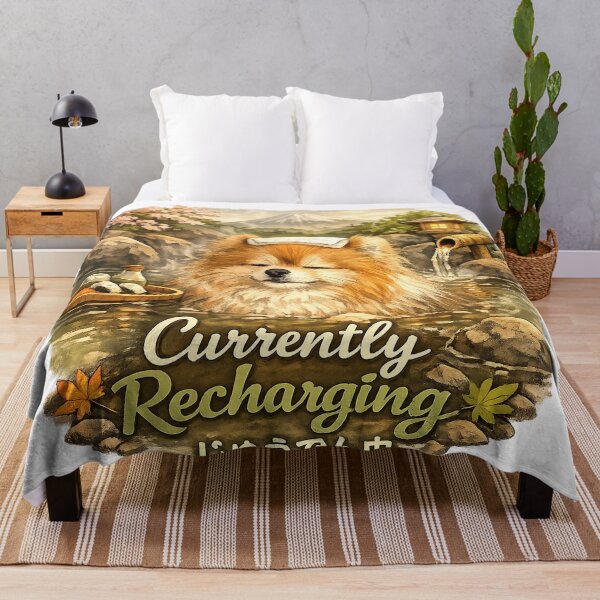 Item preview, Pomeranian Currently Recharging designed and sold by StrayaDesign.