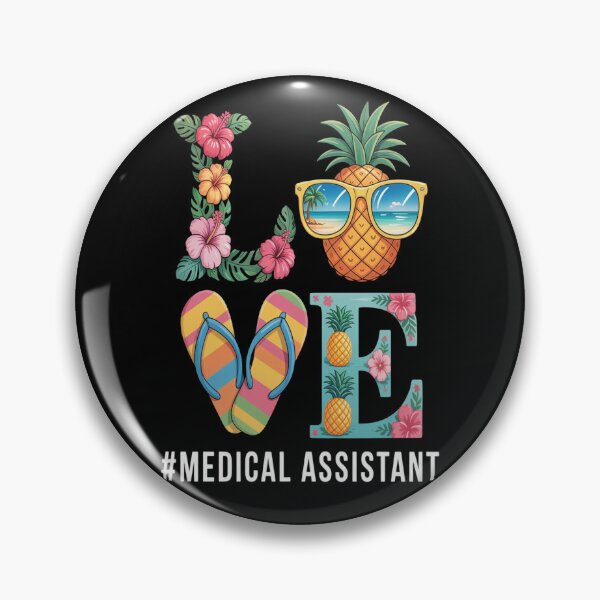 Item preview, Love Summer Pineapple Tropical Flip Flop Medical Assistant designed and sold by orlodrake.