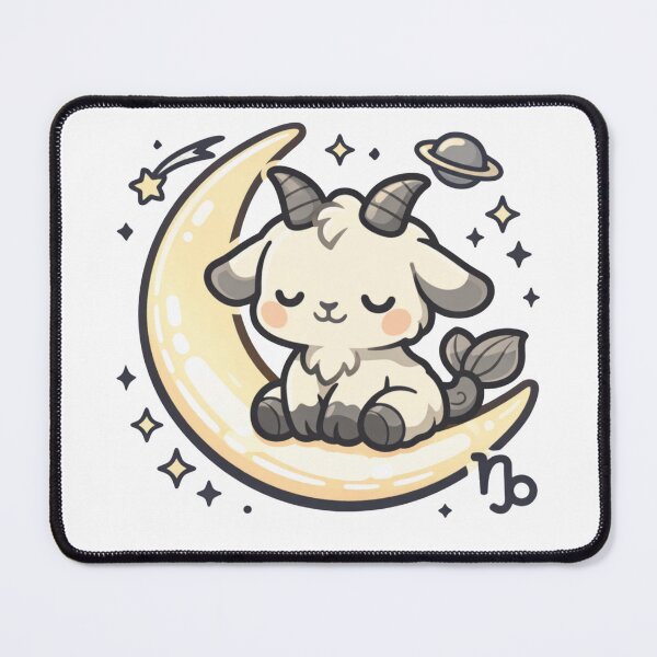 Item preview, Cute Kawaii Capricorn Zodiac Moon Sea-Goat designed and sold by Silentbow.