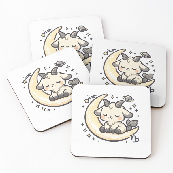 Item preview, Cute Kawaii Capricorn Zodiac Moon Sea-Goat designed and sold by Silentbow.