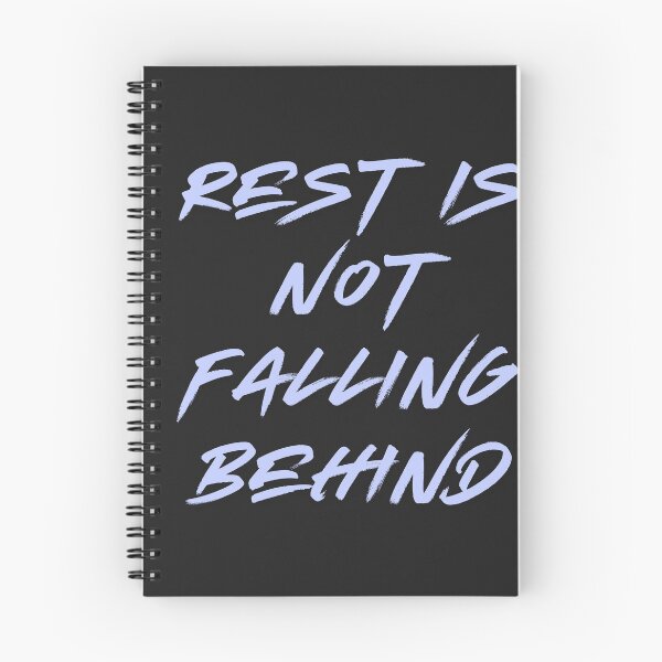 Item preview, Rest Is Not Falling Behind Quote – Self Care Mental Health Typography designed and sold by designbymahi.