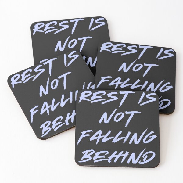 Item preview, Rest Is Not Falling Behind Quote – Self Care Mental Health Typography designed and sold by designbymahi.