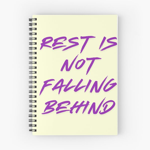 Item preview, Rest Is Not Falling Behind Quote – Self Care Mental Health Typography designed and sold by designbymahi.