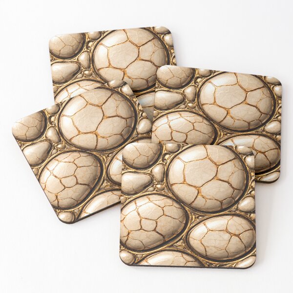 Item preview, Gilded Ivory Mosaic designed and sold by Kaleidoscope Print.