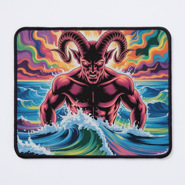 Item preview, А horned devil with emerging of a turbulent ocean. designed and sold by Lilashakti ⭐️ ⭐️ ⭐️ ⭐️ ⭐️.