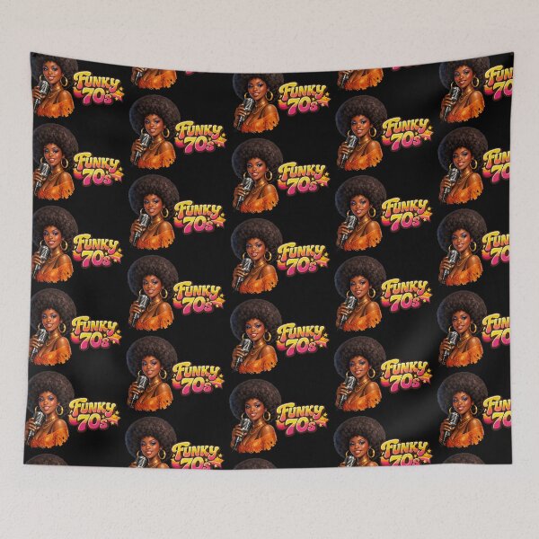 Item preview, Funk 70s Black Pinup Illustration designed and sold by Arte Cartoon From TagTeam Group.