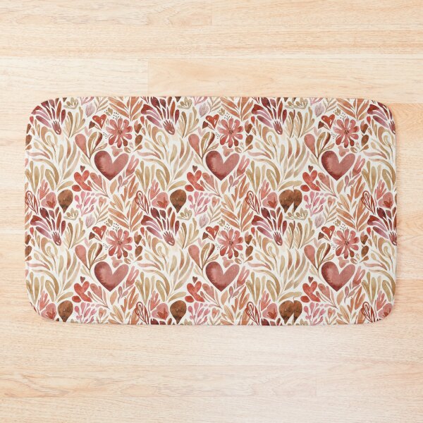 Item preview, Watercolor Floral Heart Seamless Pattern - Boho Valentine’s design  designed and sold by FashioonTrends.