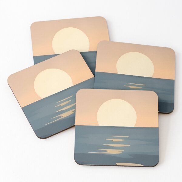 Item preview, Minimalist Sunrise Landscape Wall Art – Warm Calm Horizon Decor designed and sold by Minimal Calm.
