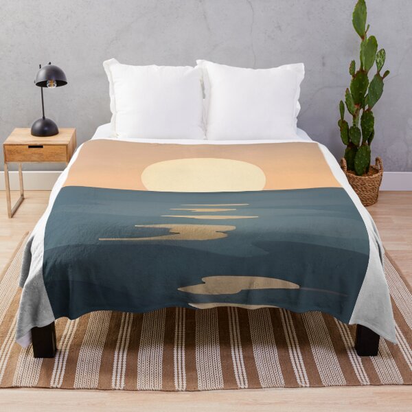 Item preview, Arte mural minimalista con paisaje de amanecer: decoración con un horizonte cálido y tranquilo designed and sold by Minimal Calm.