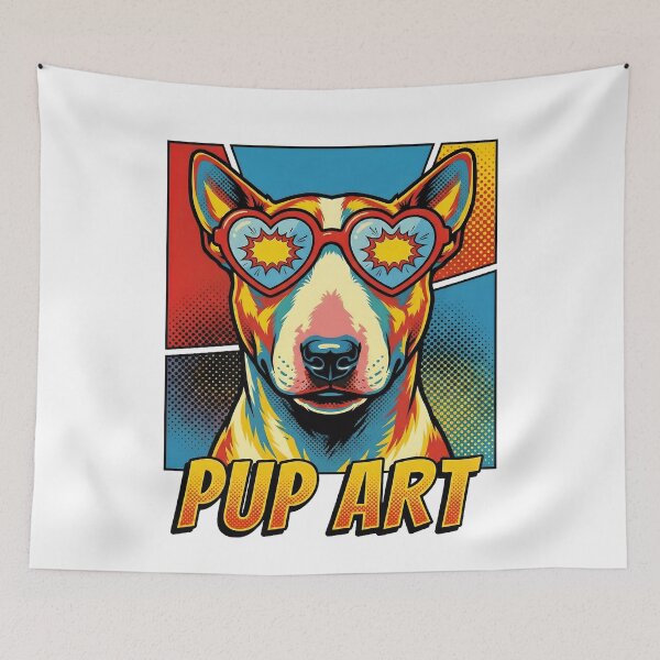 Item preview, Pop Art Bull Terrier Retro Dog designed and sold by k3rstman1.