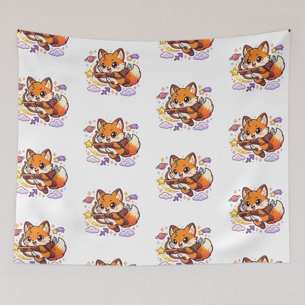 Item preview, Cute Kawaii Sagittarius Zodiac Archer Fox designed and sold by Silentbow.