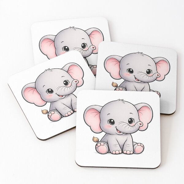 Item preview, elephant baby/calf cute looking African baby elephant  designed and sold by JamesDunican.