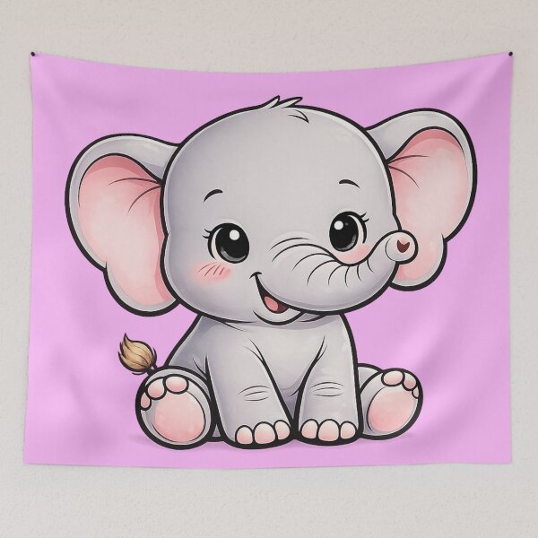 Item preview, elephant baby/calf cute looking African baby elephant  designed and sold by JamesDunican.