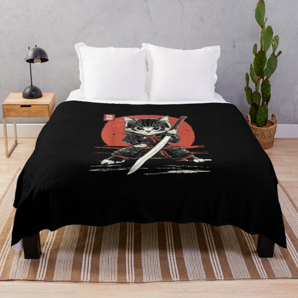 Item preview, Japanese Samurai Cat Kawaii Ninja Cat designed and sold by Irakalu.