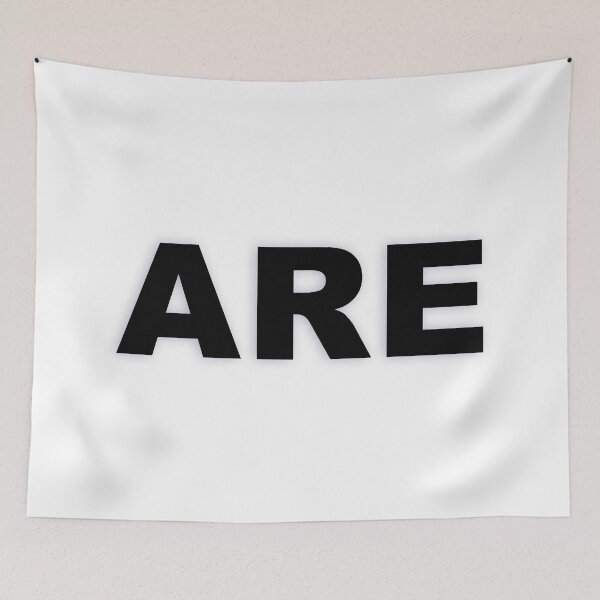Item preview, ARE — Black Minimal Bold Type Statement designed and sold by WORDPAUSE.