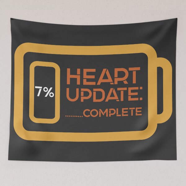 Item preview, Heart Update: 7% Complete | funny Valentine, tech‑love humor, Valentine designed and sold by MeanType.