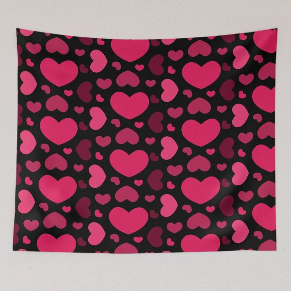 Item preview, Pink colored seamless hearts pattern background designed and sold by SpinklyCreations.