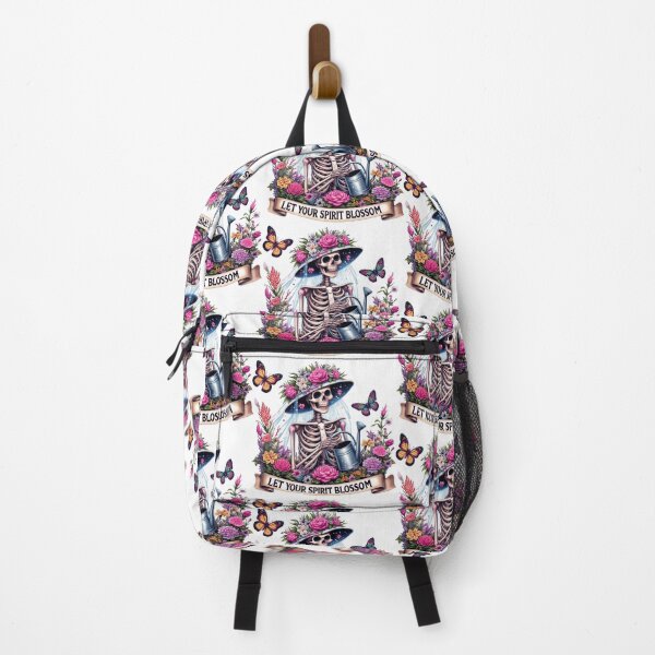 Item preview, Floral Skeleton Art – Let Your Spirit Blossom Cute Grim Illustration designed and sold by Lulunza.