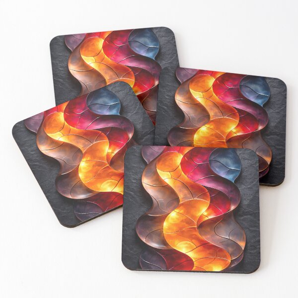 Item preview, Ember Glass Waves designed and sold by Kaleidoscope Print.