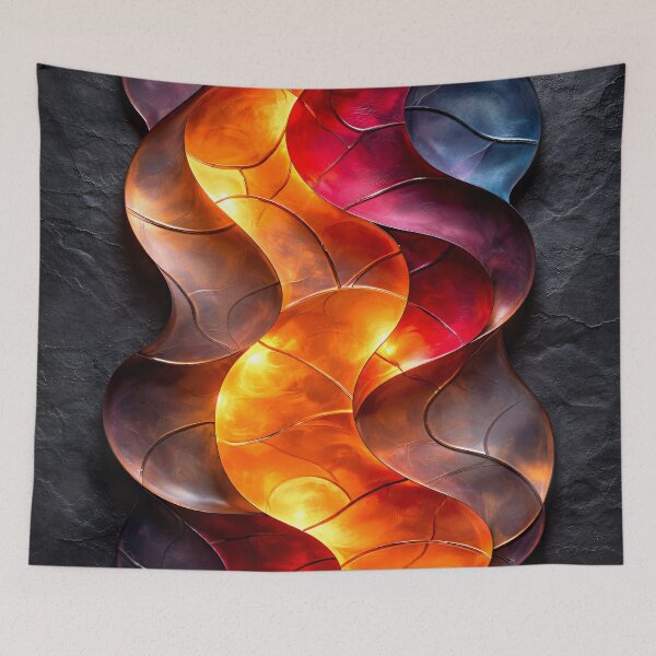 Item preview, Ember Glass Waves designed and sold by Kaleidoscope Print.