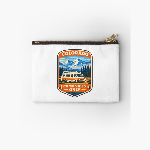 Item preview, Colorado Camp Vibes Only – Mountain Road Trip Camper Badge designed and sold by Purdiole-art.