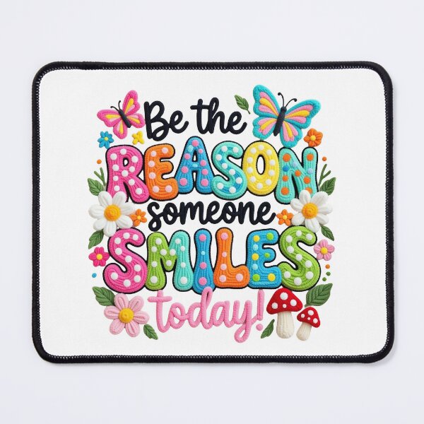 Item preview, Be The Reason Somebody Smiles Today – Cute Floral Positivity designed and sold by Suzy Perez Art.