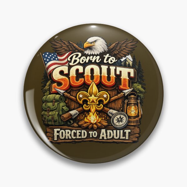 Item preview, 	Born To Scout Outdoor Camping American Scouting Design designed and sold by Tender Flower Clothing.
