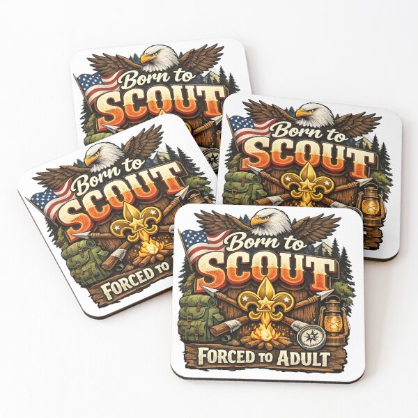 Item preview, 	Born To Scout Outdoor Camping American Scouting Design designed and sold by Tender Flower Clothing.