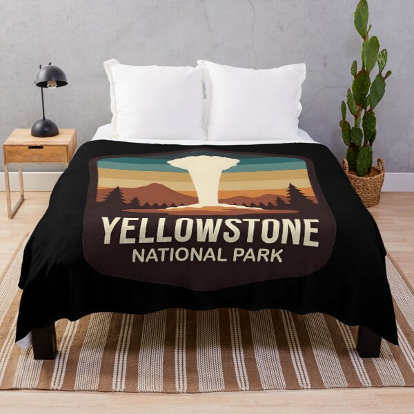 Item preview, Vintage Yellowstone Geyser Badge - Retro National Park Design designed and sold by tokyojeff.