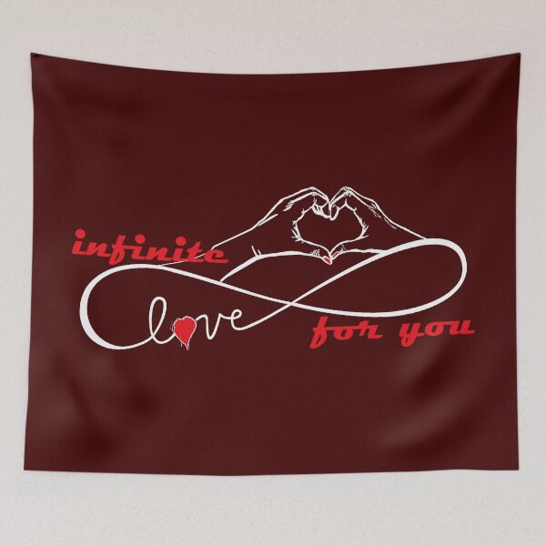 Item preview, Infinite Love Valentine - Infinity Symbol & Heart Hands designed and sold by Italian Ink Studio.