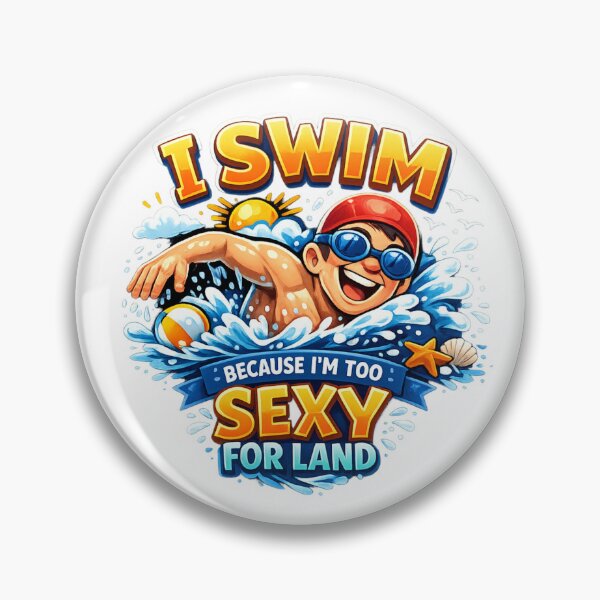 Item preview, Funny Swimming Design For Confident Water Loving Swimmers designed and sold by Tender Flower Clothing.