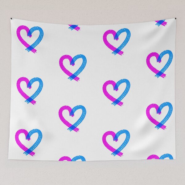 Item preview, Pink and Blue Heart Valentine iPhone Case – Textured Love Design designed and sold by FestivityFinds.